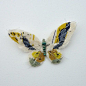 fabric butterfly brooch