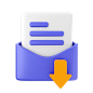 Mail Download  3D Icon