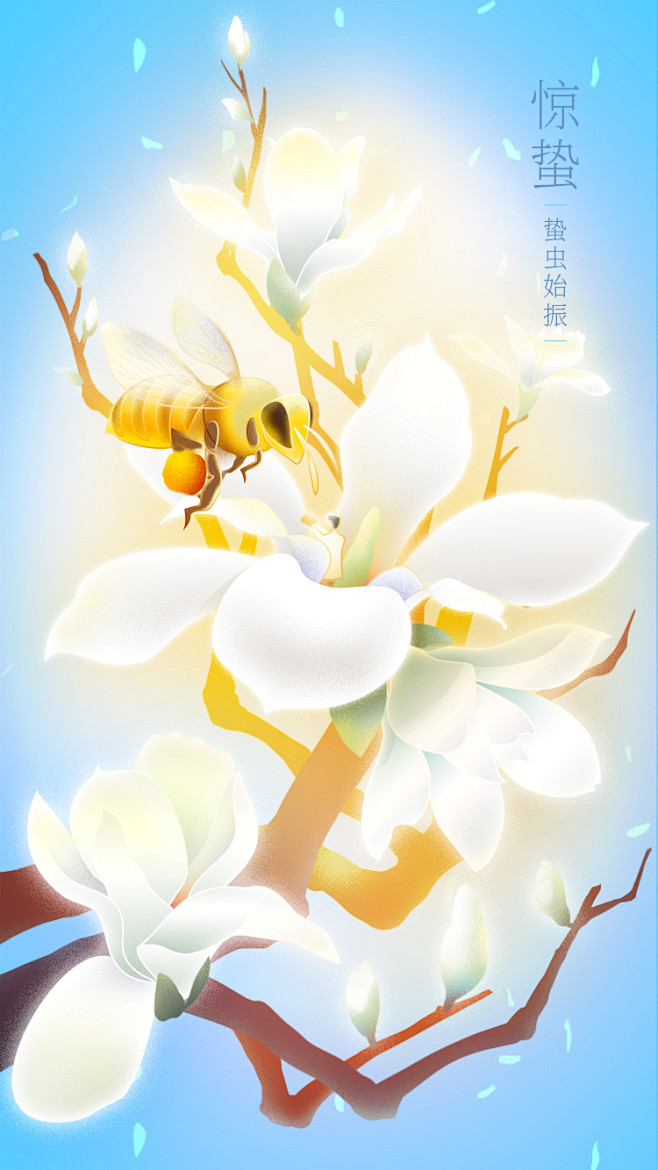 节气系列惊蛰手绘