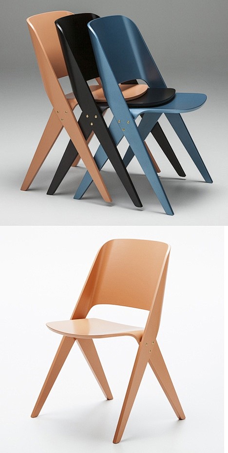 弯曲胶合板元素椅子圆桌子-芬兰家具品牌P...