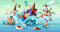 illustration-kite-surf06-dribbble.jpg (1129×600)