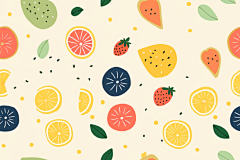 华丽鲜果元素水果花纹底图背景图