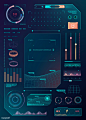 Velocity technology interface template design elements vector