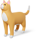 cat standing Illustration in PNG, SVG
