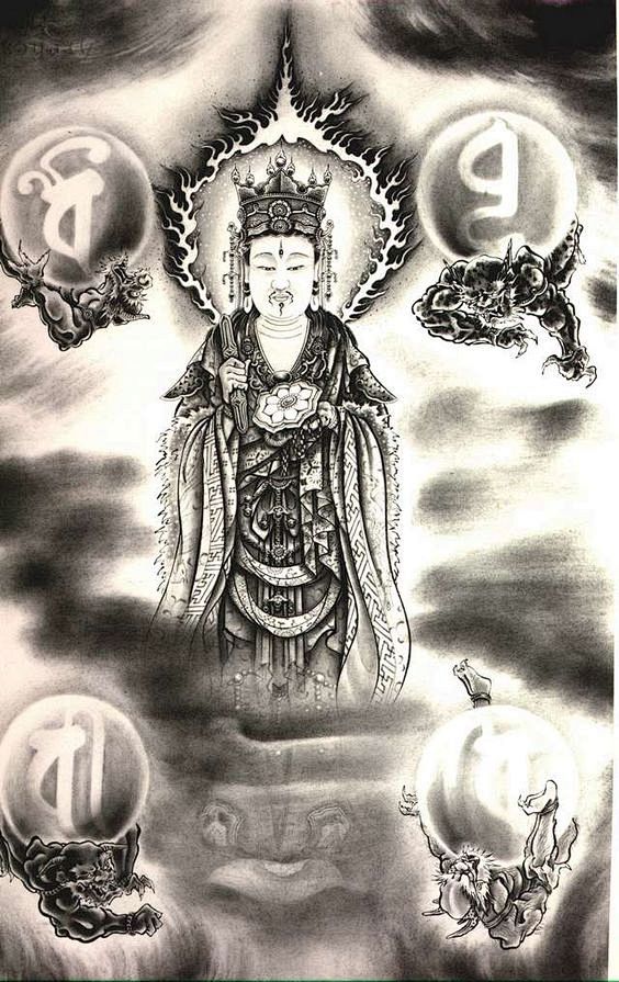 日本纹身大师三代目雕佑西yoshihitonakano原画手稿赏