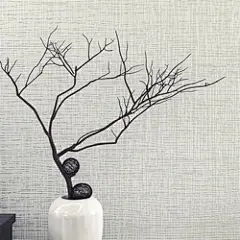 现代简约纯素色无纺布灰色墙纸 卧室客厅工程亚麻餐厅白色壁纸
