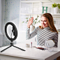 Amazon.com: 10" Ring Light, Beemoon Selfie Ring Light with Tripod Stand Universal Phone Holder Bluetooth Remote Control USB Power for Live Stream Makeup YouTube TikTok