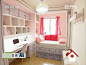 交换空间小户型粉色系卧室书房装修效果图 #采集大赛#