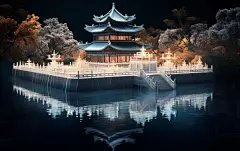 3d建筑古风建筑现代建筑素材图片