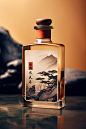 白酒酒瓶传统中国风模型