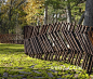 韩国森林公园雕塑围栏