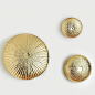Global Views Sea Urchin Wall Sculpture-Gold-Sm - Global Views 9-92187: 