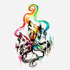 手绘的水彩鹿效果图_新图网 https://ixintu.com 装饰图 免抠图 装饰画 效果图 水彩狼 动物 手绘动物 手绘狼群