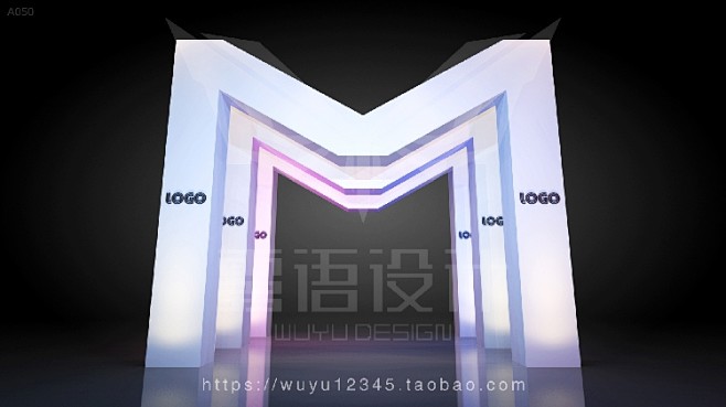 3D模型MAX源文件 门头设计活动设计美...
