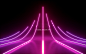 3d render, abstract minimal background, glowing lines, arrow, chart, pink neon lights, virtual reality, laser show