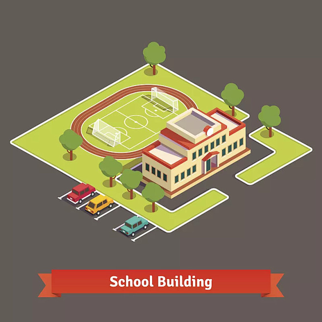 2.5d插画学校创意图片图片素材_id:.