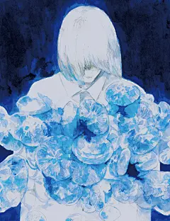【日本插画艺术家 青藤スイ 一组唯美幻想插画艺术】（ramuneblue.tumblr.com） ​​​​