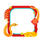 矢量蛇年边框元素
