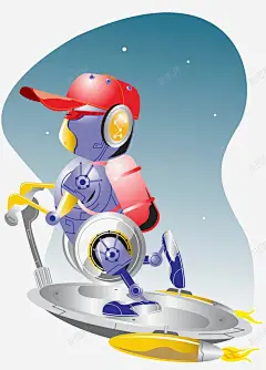 宇宙航行机械人插画 创意素材
