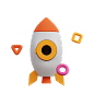 高级动效图标Startup Rocket