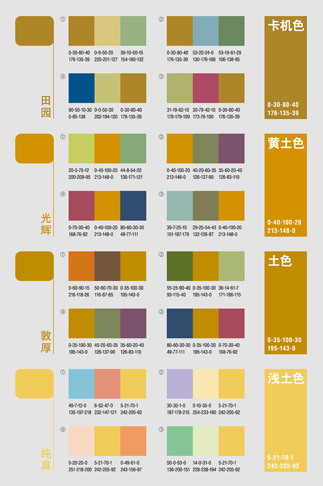 矢量协调系列土色配色