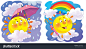 两张图片的一个可爱的太阳伞在雨天和雨后。对儿童插图。彩色的书。着色页面。有趣的卡通人物。 - 艺术,自然 - 站酷海洛创意正版图片,视频,音乐素材交易平台 - Shutterstock中国独家合作伙伴 - 站酷旗下品牌