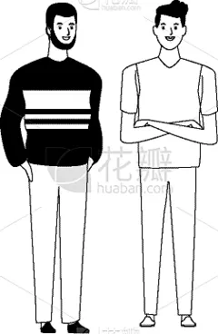 男人,头像,动画片,黑白图片,人,概念,图像,艺术,男性美,设计