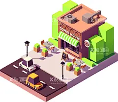 社区场景   - 源文件下载【酷图网】社区场景,立体空间插画,立体空间,城市社区插画,城市插画,社区插画,城市街道,高楼大厦,楼房,住宅区,小区楼房,城市社区