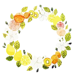 #插画# #花环# #森系# #水彩# #手绘# #小清新# #免抠#