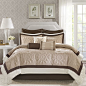 Madison Park Melanie Beige 9-piece Comforter Set: 