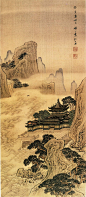 袁江(清代画家)国画山水作品