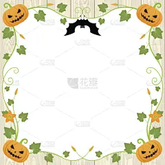 边框,木制,背景,空心南瓜灯,绘画插图,贺卡,留白,灵感,水平画幅,纹理效果