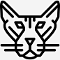 斯芬克斯猫猫品种直系图标 平面电商 创意素材