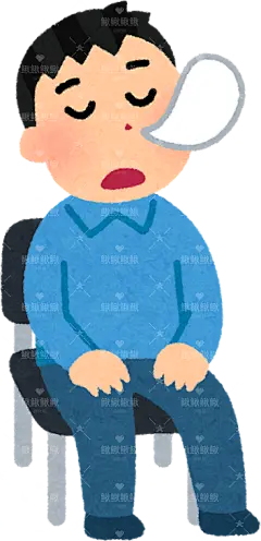 一名男子坐在椅子上打瞌睡