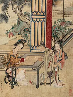 仇英的山水画多学赵伯驹、刘松年，发展南宋李唐、刘松年、马远、夏圭的“院体画”传统，综合融会前代各家之长，即保持工整精艳的古典传统，又融入了文雅清新的趣味，形成工而不板、研而不甜的新典范，还有一种水墨画，从李唐风格变化而来，有时作界画楼阁，尤为细密。常作上林图，人物、鸟兽、山林、台 ​​​​...展开全文c