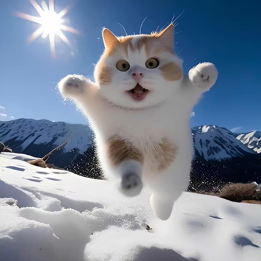 阳光雪地
