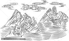 惜之9采集到素材参考-线条 白描 手绘 版画