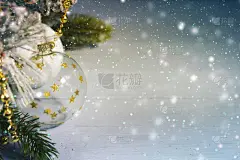 背景,新年前夕,贺卡,木制,圣诞装饰,雪花,新的,边框,桌子
