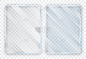 Glass plates set. Glass banners on transparent bac