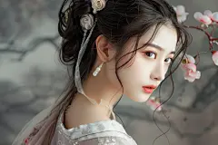 漂亮女生古装盘发造型