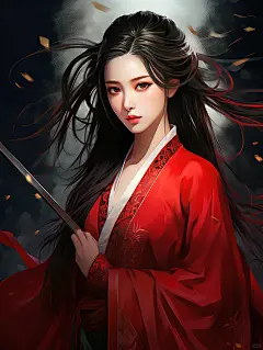 江湖侠女 | 红衣少女壁纸 古装美女动漫头像