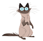 dailycatdrawings:<br/>“ 512: Squirrel Cat<br/>My brother and I call it “squirrel!” whenever our cats sit up like this.<br/>”