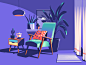 Dribbble reading corner