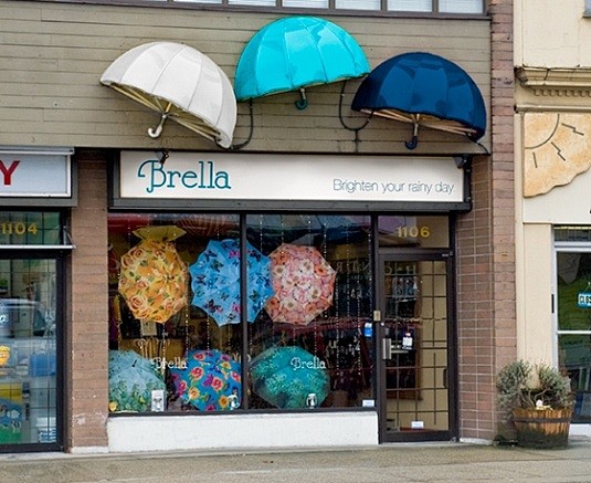 Umbrella store front...