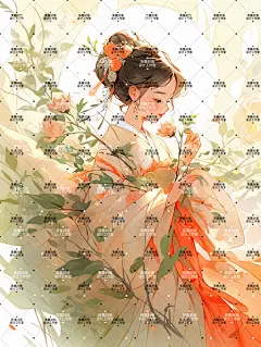 AI版权图古风女1800