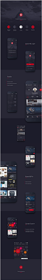 Pinterest. Concept. Dark version. on Behance