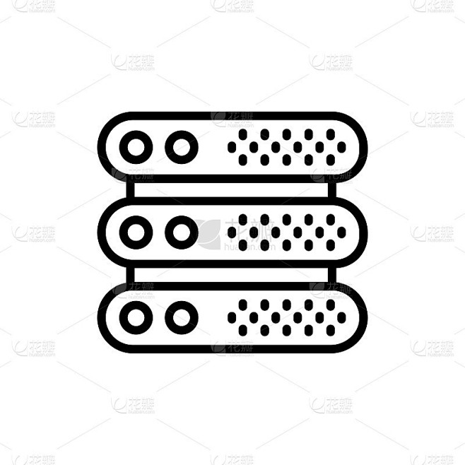 服务器图标矢量。标识;