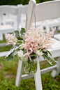 Blush pink astilbe decorates the aisle | Photography: The Nichols - nicholsphotographers.com/index2.php  Read More: http://www.stylemepretty.com/2014/08/21/romantic-outdoor-wedding-at-the-winfield-inn/