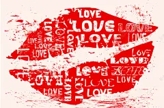 手绘红唇爱情背景矢量图高清素材 白色 设计图片 免费下载 页面网页 平面电商 创意素材