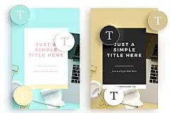 简约的产品营销海报INS风模板 Social Media Kit + Stock Photos插图(2)